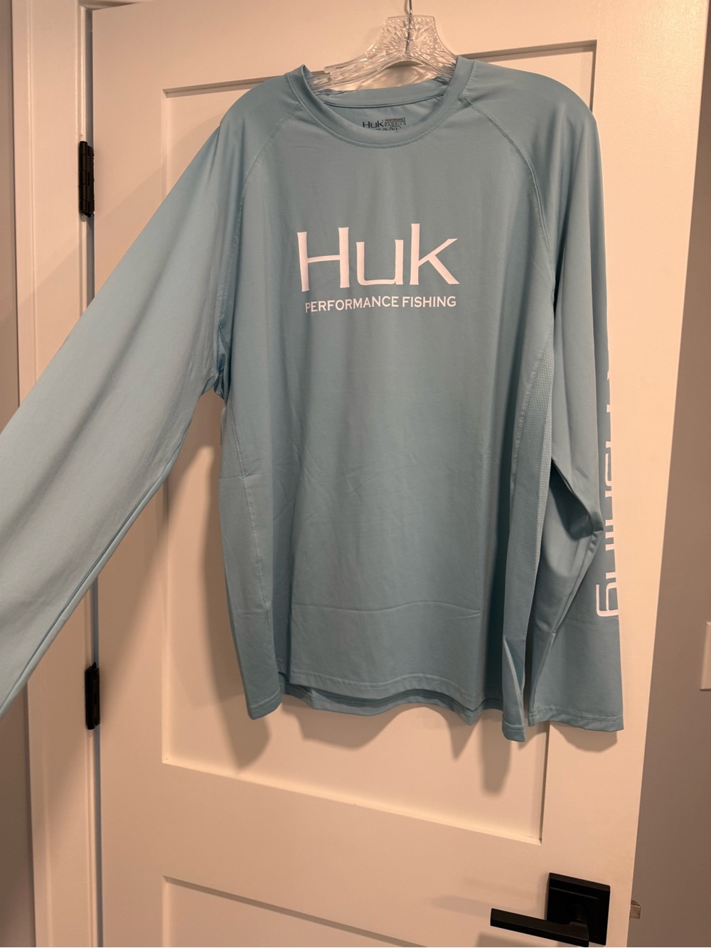 Huk Light Blue Performance Fishing Long-Sleeve Tee, Size XL